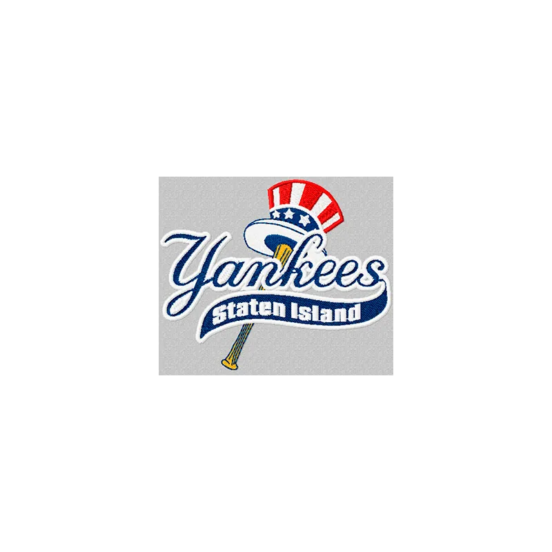 Staten Island Yankees Logo embroidery design showcasing a detailed baseball motif for stitching on apparel.