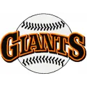 Giants classic logo embroidery design featuring detailed stitching, perfect for baseball apparel and accessories.