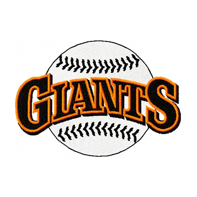 Giants classic logo embroidery design featuring detailed stitching, perfect for baseball apparel and accessories.