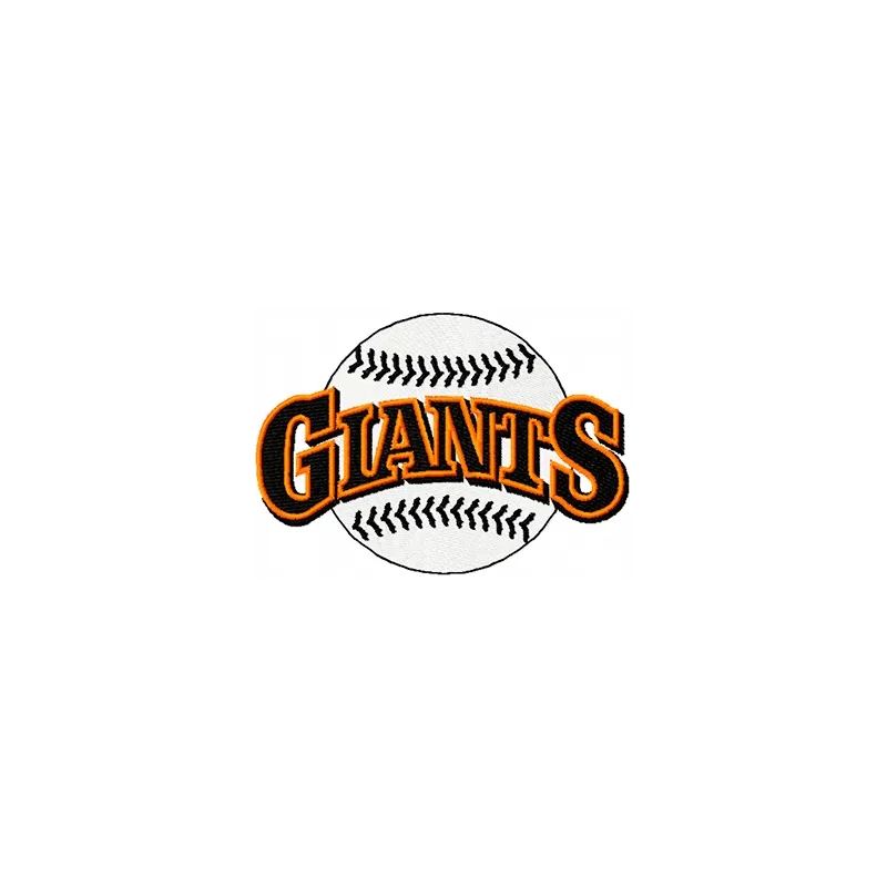 Giants classic logo embroidery design featuring detailed stitching, perfect for baseball apparel and accessories.