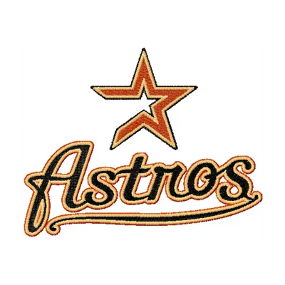 Houston Astros Logo 2 embroidery design showcasing the team's emblem for creative stitching projects.