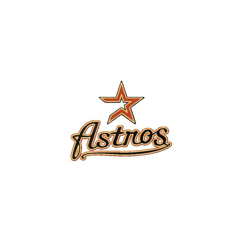 Houston Astros Logo 2 embroidery design showcasing the team's emblem for creative stitching projects.