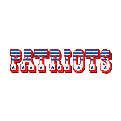 New England Patriots alternative logo embroidery design showcasing intricate detailing for football enthusiasts.