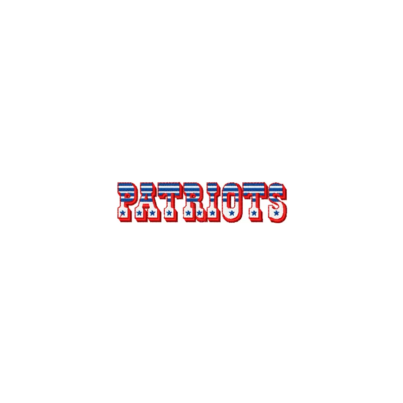 New England Patriots alternative logo embroidery design showcasing intricate detailing for football enthusiasts.