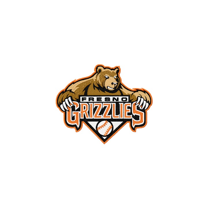 Fresno Grizzlies Logo embroidery design - Embroidery Design