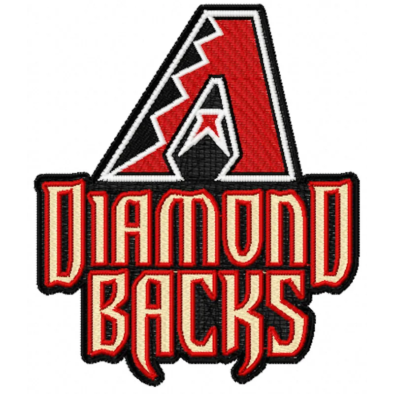 Embroidery design of the Arizona Diamondbacks alternative logo, showcasing intricate details for stitching.