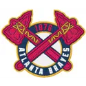 Atlanta Braves logo 2 embroidery design preview showcasing the iconic team emblem for stitching on apparel.