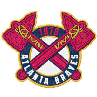 Atlanta Braves logo 2 embroidery design - Embroidery Design