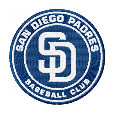 San Diego Padres logo embroidery design showcased on a baseball cap, perfect for sports enthusiasts.