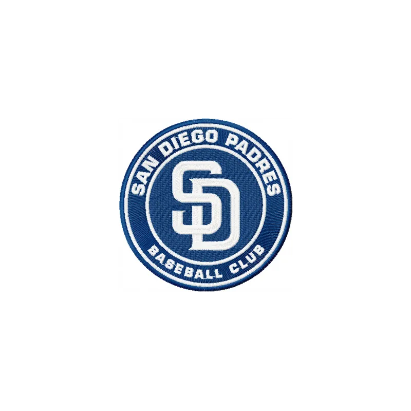 San Diego Padres logo embroidery design showcased on a baseball cap, perfect for sports enthusiasts.