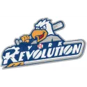 York Revolution Logo embroidery design showcasing a dynamic baseball motif, ideal for stitching on caps or t-shirts.