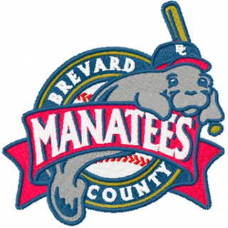 Brevard County Manatees Logo embroidery design - Embroidery Design