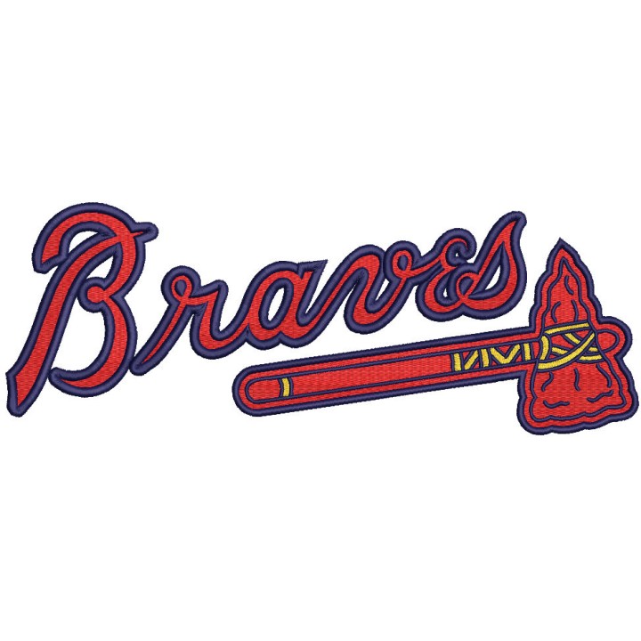 Atlanta Braves Jersey logo embroidery design - Embroidery Design