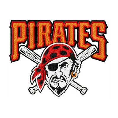 Pittsburgh Pirates Logo embroidery design showcased on a baseball cap, perfect for sports enthusiasts.