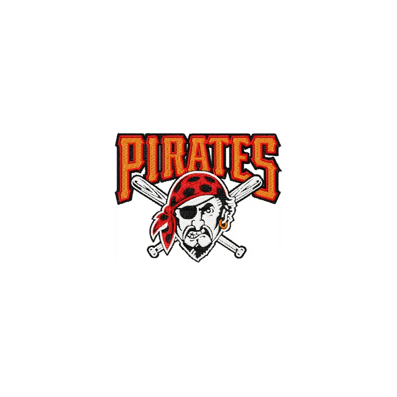 Pittsburgh Pirates Logo embroidery design showcased on a baseball cap, perfect for sports enthusiasts.