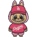 Preview of Labubu Dodgers embroidery design featuring vibrant colors and detailed stitching for machine embroidery.