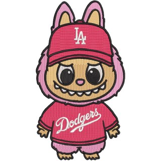 Labubu Dodgers embroidery design - Embroidery Design