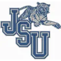 Jackson State University logo embroidery design preview showcasing a collegiate sports theme for your projects.