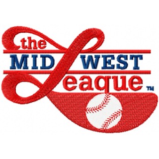 Minor League Baseball*s Midwest League logo embroidery design - Embroidery Design