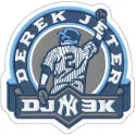 Embroidery design of the Jeter Derek NY patch logo, perfect for baseball-themed projects and apparel.