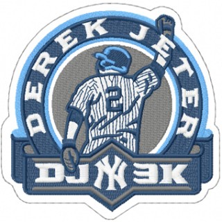 Jeter Derek NY patch logo embroidery design - Embroidery Design