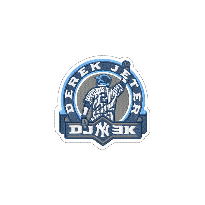 Jeter Derek NY patch logo embroidery design - Embroidery Design