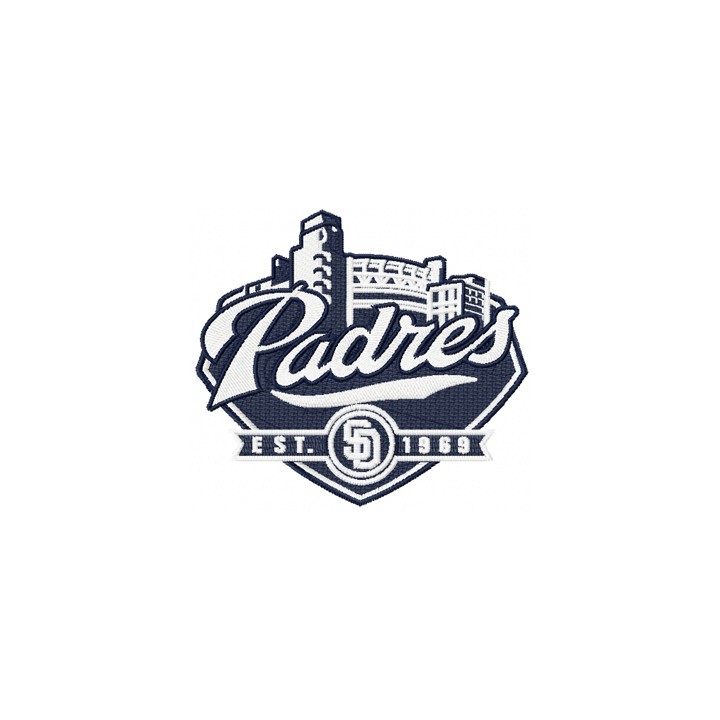 San Diego Padres baseball club embroidery design - Embroidery Design