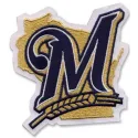 Milwaukee Brewers patch logo embroidery design preview for stitching on caps, jackets, and more.
