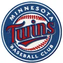 Embroidery design featuring the Minnesota Twins baseball club logo, ideal for t-shirts and caps.