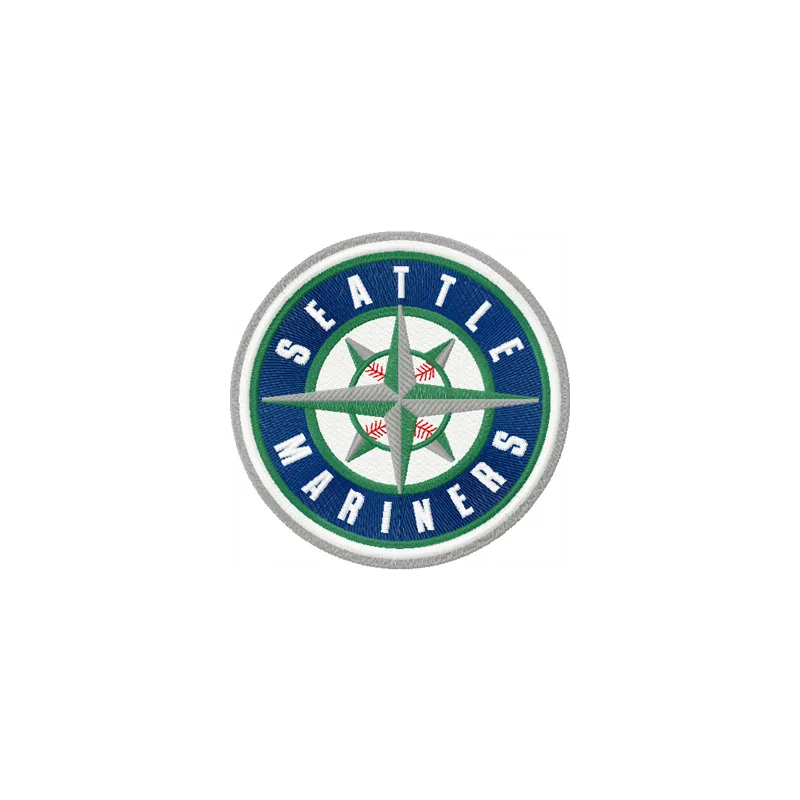 Seattle Mariners logo embroidery design preview featuring the iconic team emblem for your stitching projects.