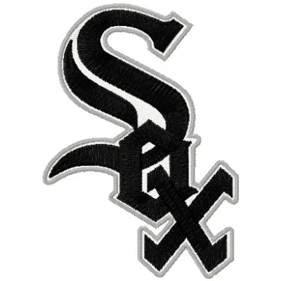 Chicago White Sox Logo embroidery design featuring the iconic team emblem, perfect for sports-themed projects.