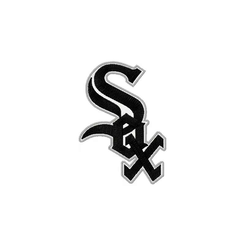Chicago White Sox Logo embroidery design featuring the iconic team emblem, perfect for sports-themed projects.