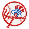 New York Yankees logo embroidery design showcasing the iconic team emblem for stitching on apparel and accessories.
