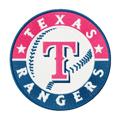 Embroidery design of the Texas Rangers logo, ideal for stitching on caps and apparel.