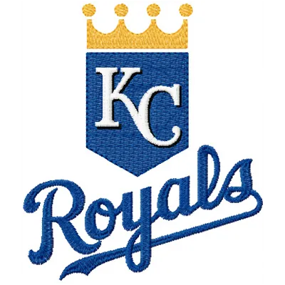 Kansas City Royals logo embroidery design preview for stitching on caps, jerseys, and fan gear.