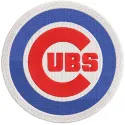 Chicago Cubs logo classic embroidery design displayed on a fabric, showcasing vibrant stitching patterns.