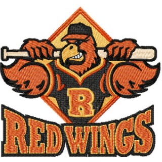 Rochester Red Wings Logo embroidery design - Embroidery Design
