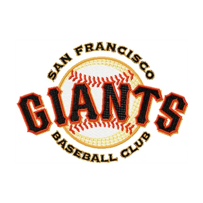 San Francisco Giants logo embroidery design featuring the team's iconic emblem for stitching on apparel and accessories.