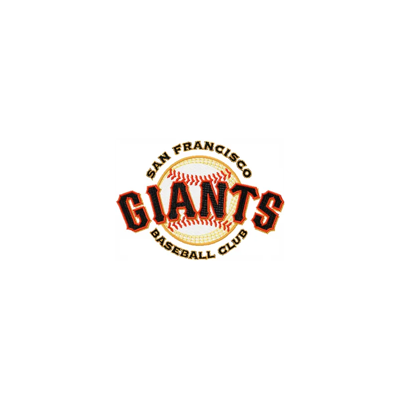 San Francisco Giants logo embroidery design featuring the team's iconic emblem for stitching on apparel and accessories.