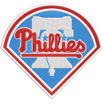 Philadelphia Phillies logo embroidery design preview, showcasing a vibrant stitched motif ready for your projects.