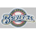 Milwaukee Brewers logo embroidery design showcase for stitching on apparel like t-shirts and caps.