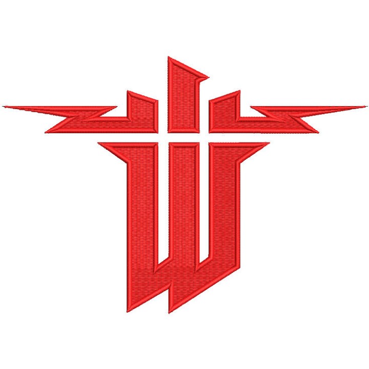 Wolfenstein logo embroidery design - Embroidery Design