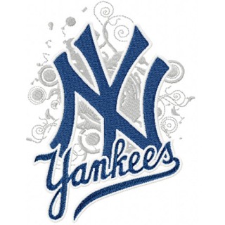 New York Yankees modern logo embroidery design - Embroidery Design