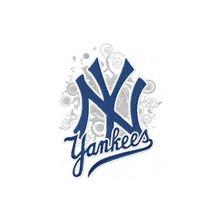 New York Yankees modern logo embroidery design - Embroidery Design