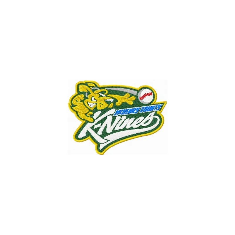 K-Nines Baseball logo embroidery design for stitching on caps, t-shirts, and hoodies, showcasing a sporty aesthetic.