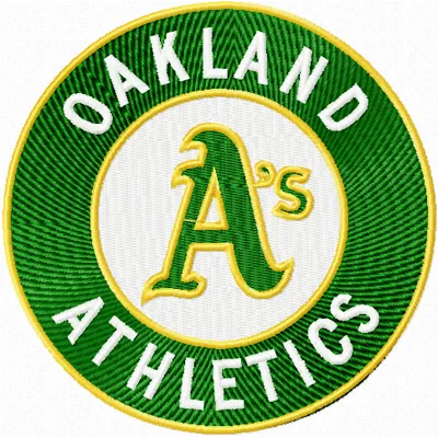 Oakland Athletics Logo embroidery design showcasing the team's emblem, ideal for baseball-themed projects.