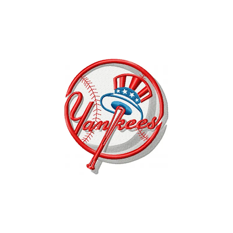 Embroidery design preview of the New York Yankees logo 2, showcasing intricate stitching patterns for sports enthusiasts.