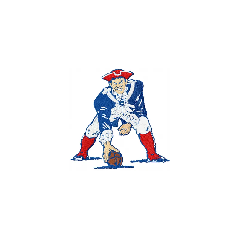 New England Patriots embroidery design featuring the team's logo, perfect for stitching on apparel and accessories.