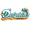 Miami Dolphins big logo embroidery design showcasing the iconic team emblem for American football enthusiasts.