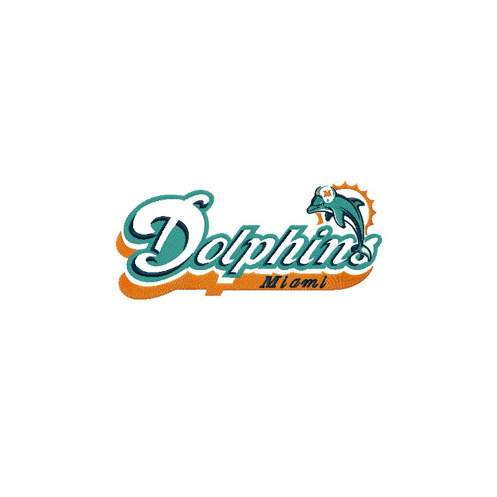 Miami Dolphins big logo embroidery design - Embroidery Design